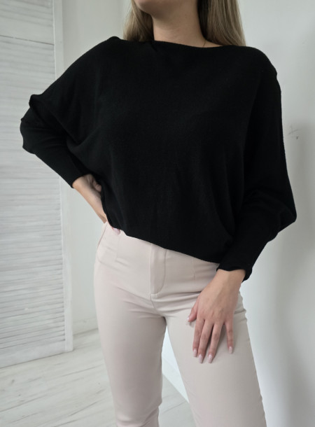 Sweter nietoperz 2663 czarny