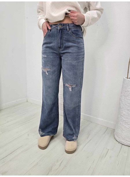 Spodnie jeans 8020 niebieskie